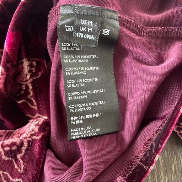 Urban Outfitters Renewal Plum Purple Butterfly Velvet Crop Top - Picture 8 of 8